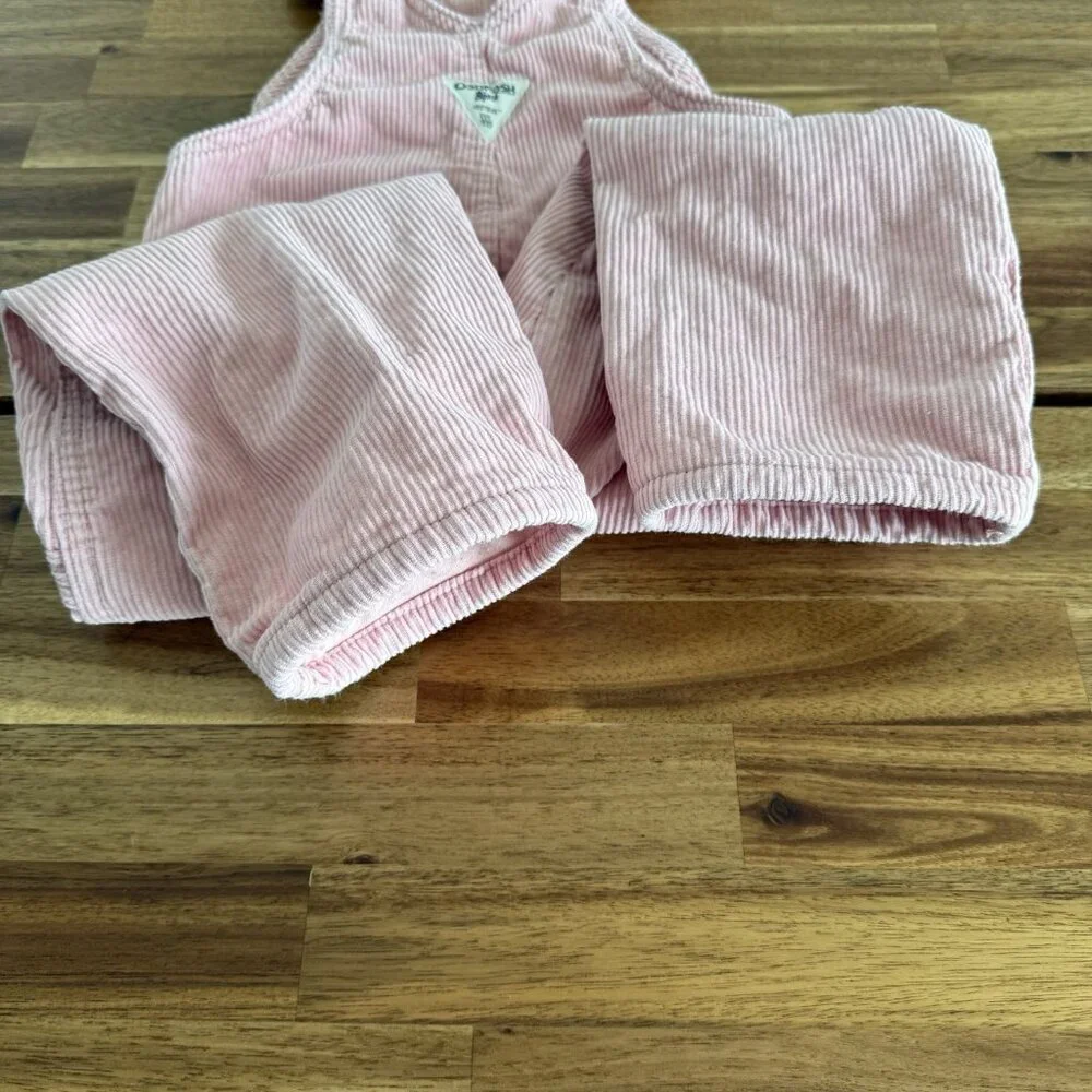 Oshkosh B'gosh Girl's 4T Corduroy Overall PINK‎ Preppy Classic School Play